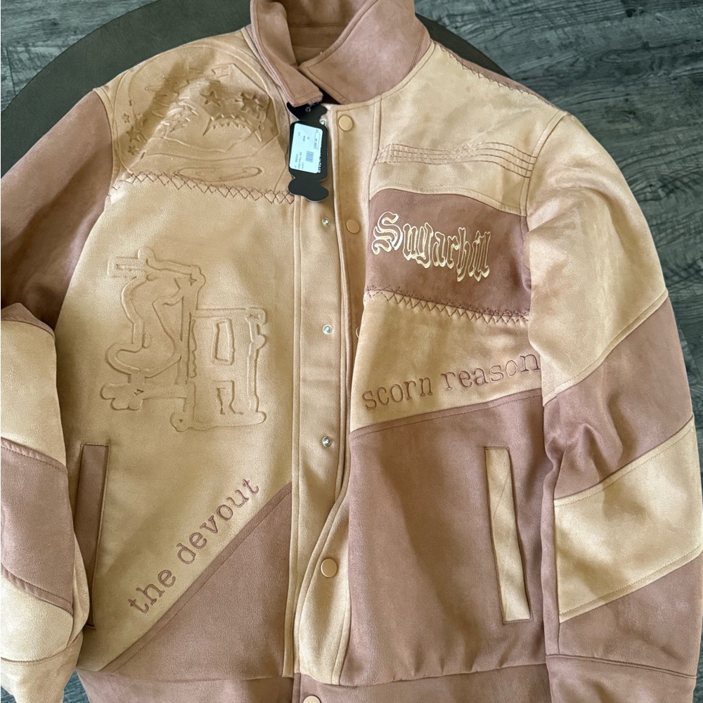 Sugarhill   Tan and Brown Embroidered Jacket